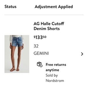 Ag Adriano Goldschmied Halo Cutoff Denim Shorts in Blue